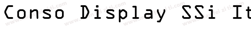 Conso Display SSi Italic字体转换